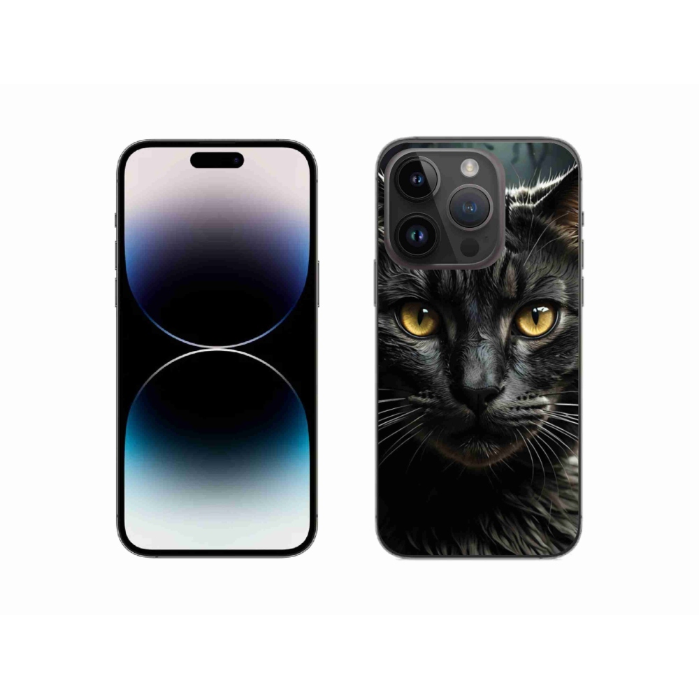 Gelový kryt mmCase na iPhone 14 Pro - kočičí pohled 3