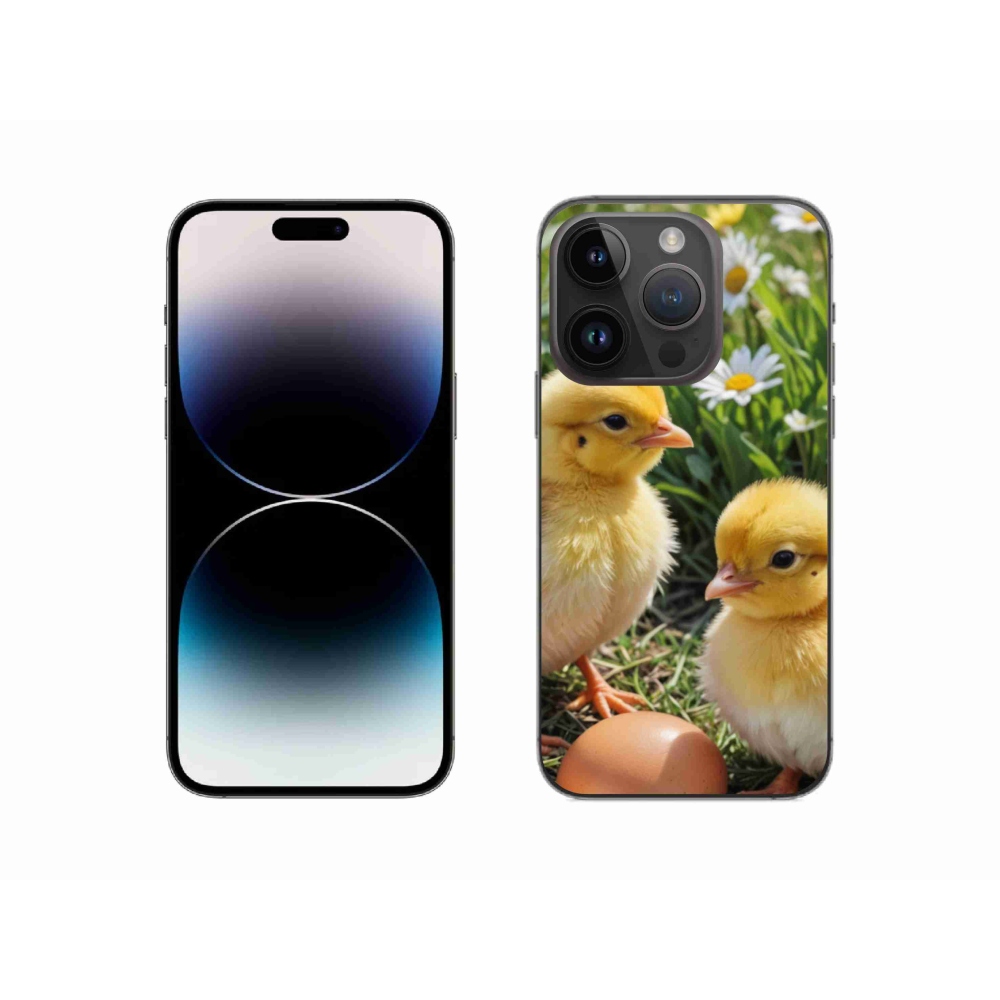 Gelový kryt mmCase na iPhone 14 Pro - kuřátka