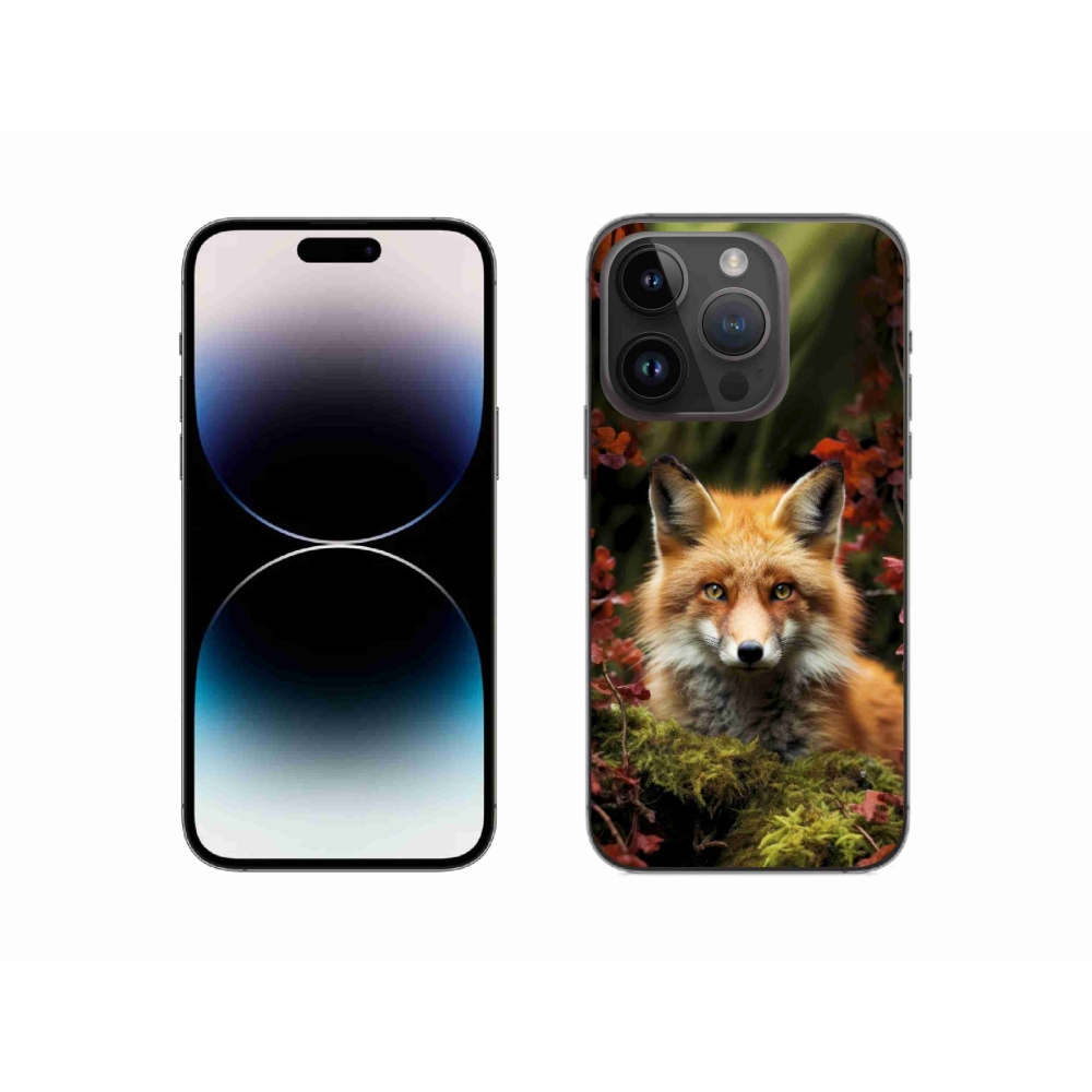 Gelový kryt mmCase na iPhone 14 Pro - liška v lese