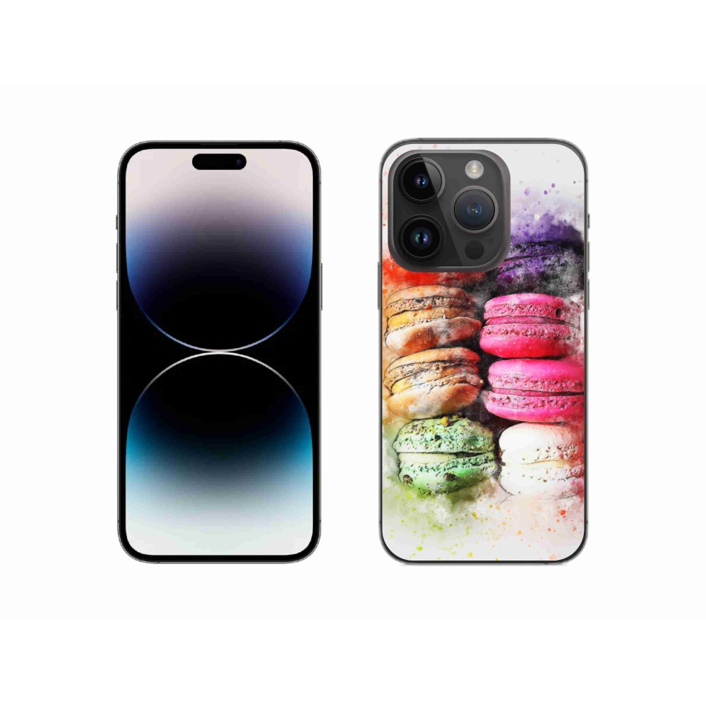 Gelový kryt mmCase na iPhone 14 Pro - makrónky