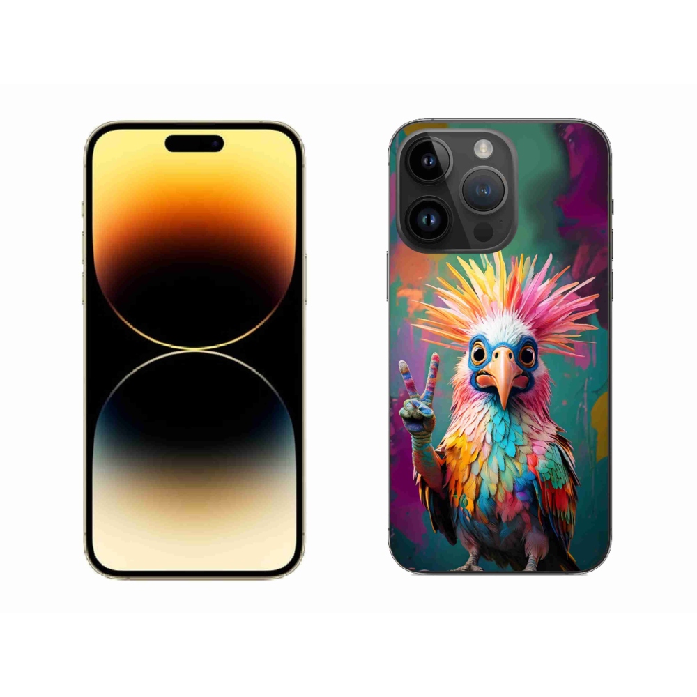Gelový kryt mmCase na iPhone 14 Pro Max - barevný rebel