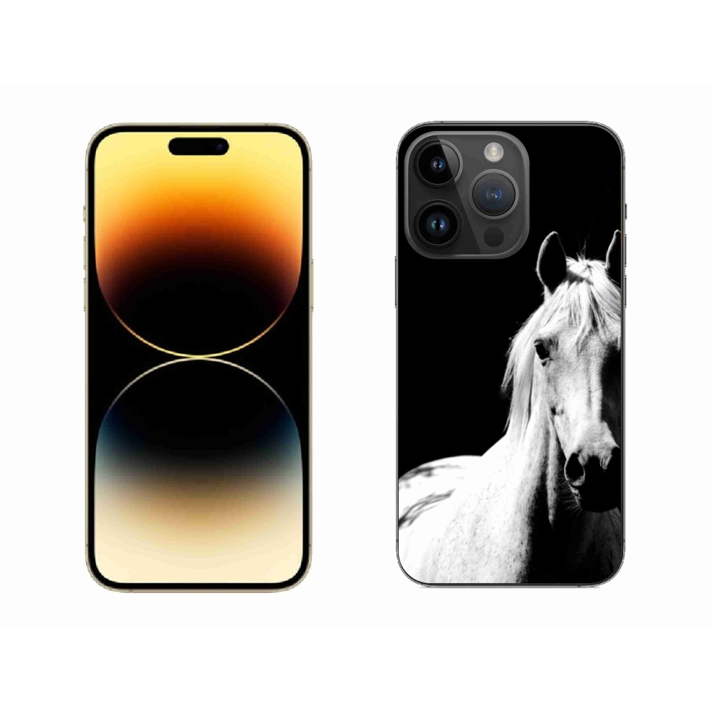 Gelový kryt mmCase na iPhone 14 Pro Max - bílý kůň 5