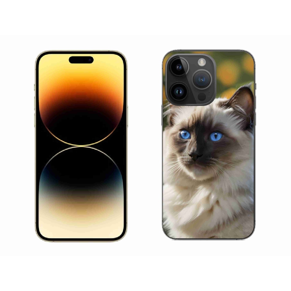 Gelový kryt mmCase na iPhone 14 Pro Max - bílý ragdoll