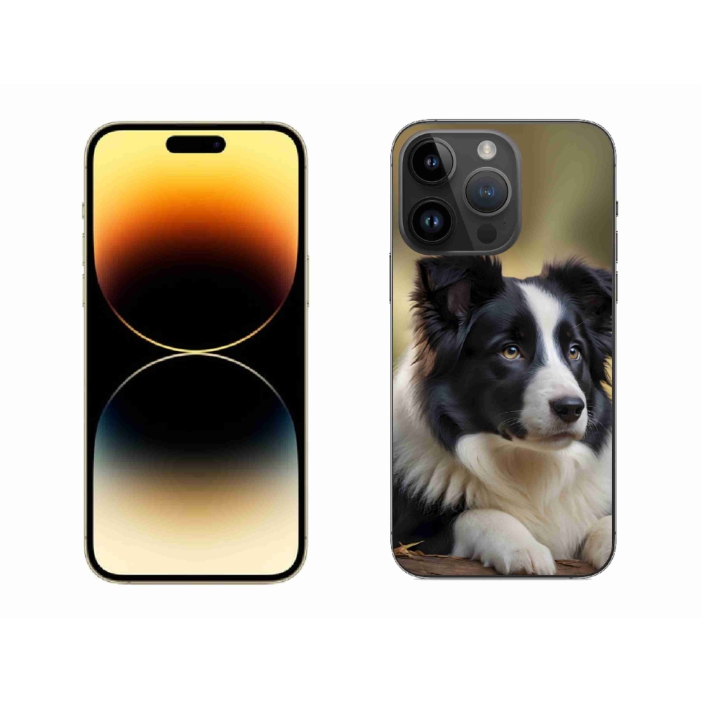 Gelový kryt mmCase na iPhone 14 Pro Max - border kolie 2