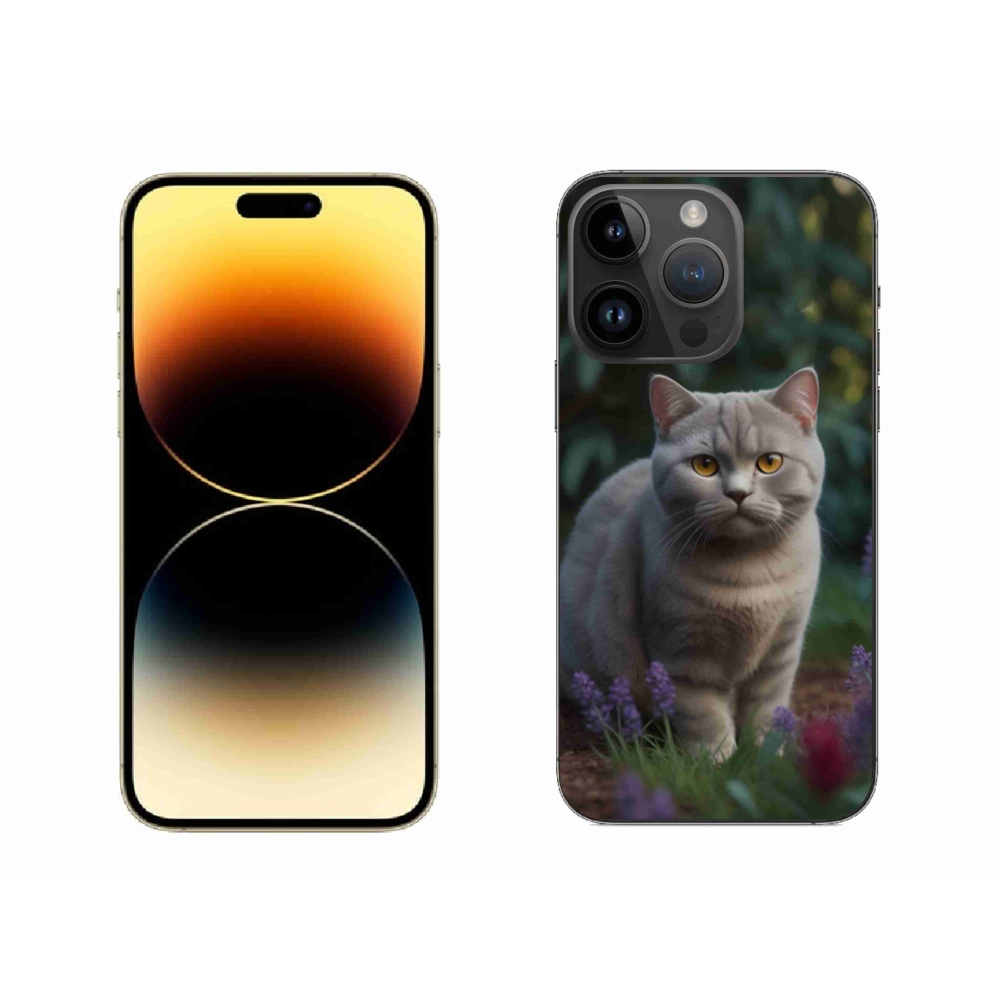 Gelový kryt mmCase na iPhone 14 Pro Max - britská kočka