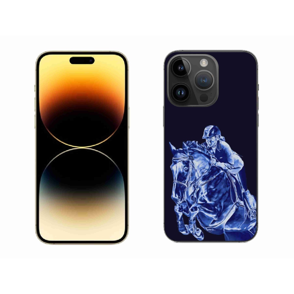 Gelový kryt mmCase na iPhone 14 Pro Max - dostihový kůň