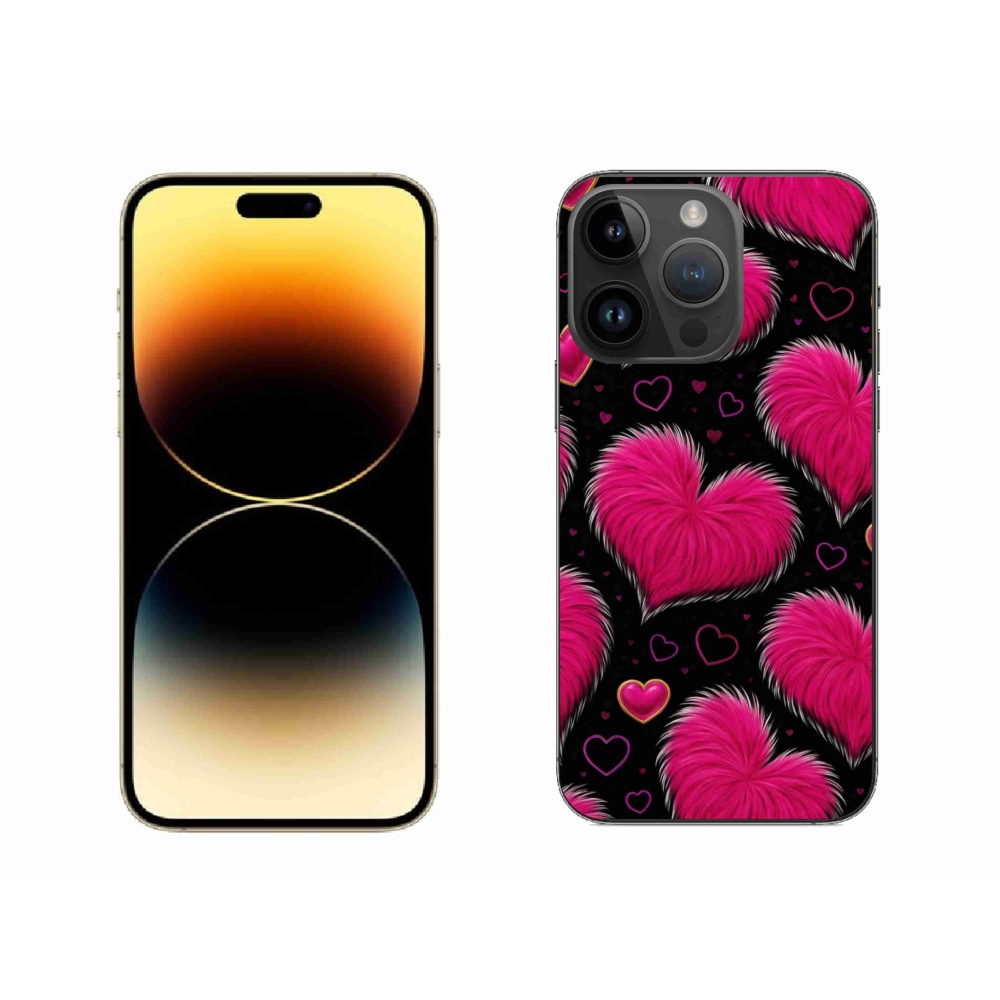 Gelový kryt mmCase na iPhone 14 Pro Max - hebká srdce