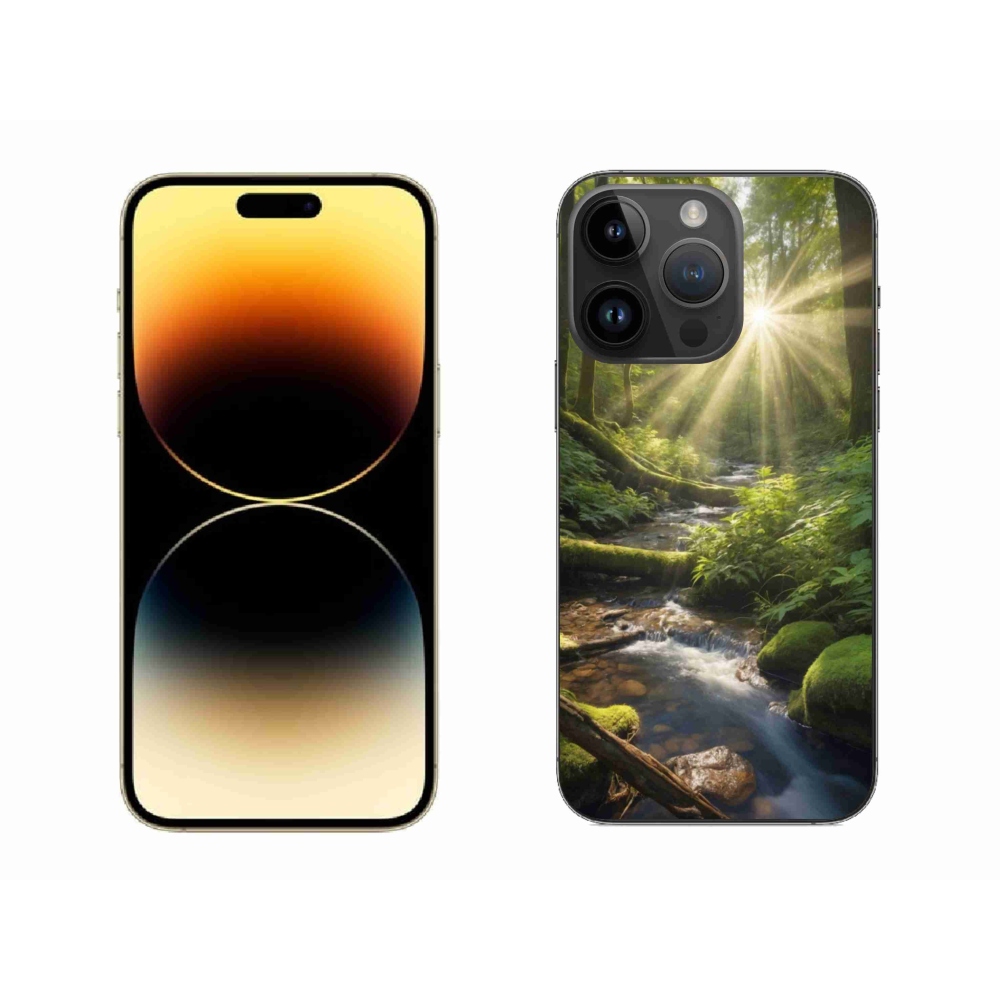 Gelový kryt mmCase na iPhone 14 Pro Max - hlubina lesa