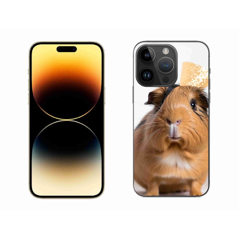 Gelový kryt mmCase na iPhone 14 Pro Max - hnědé morče