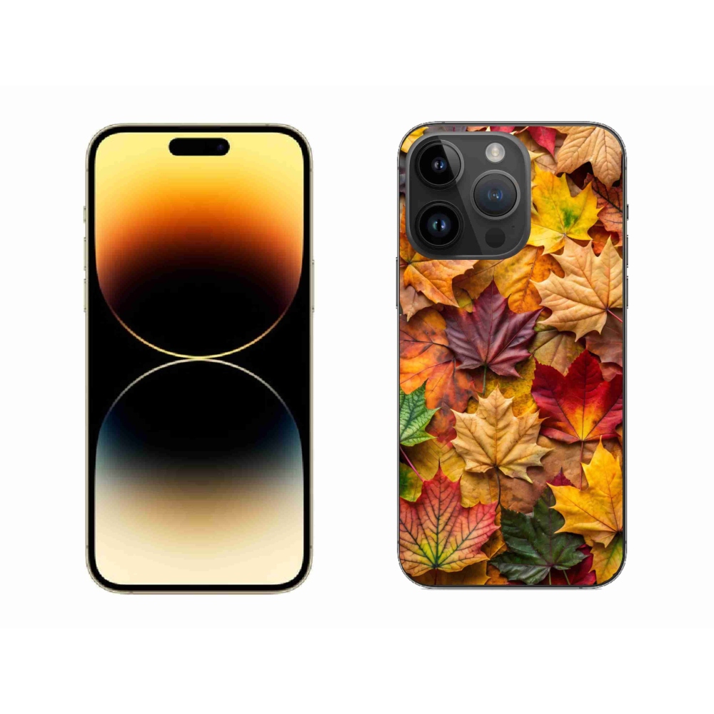 Gelový kryt mmCase na iPhone 14 Pro Max - javorové listy 2