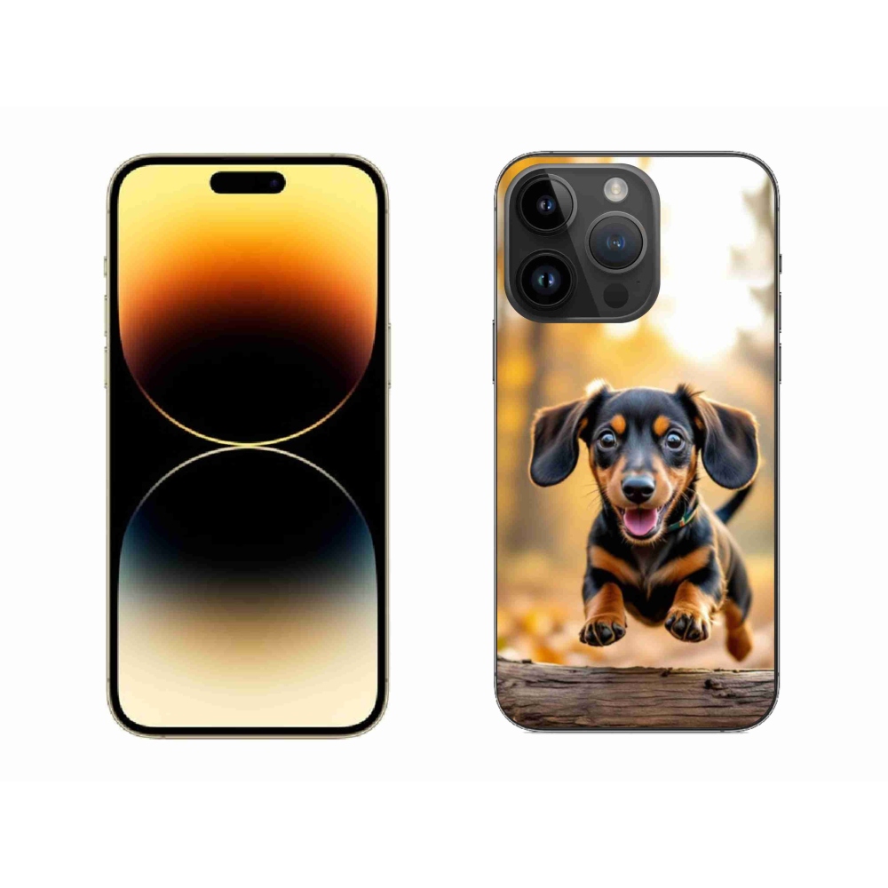 Gelový kryt mmCase na iPhone 14 Pro Max - jezevčík 2