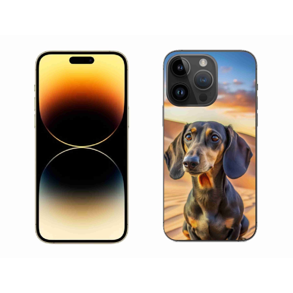 Gelový kryt mmCase na iPhone 14 Pro Max - jezevčík 3 