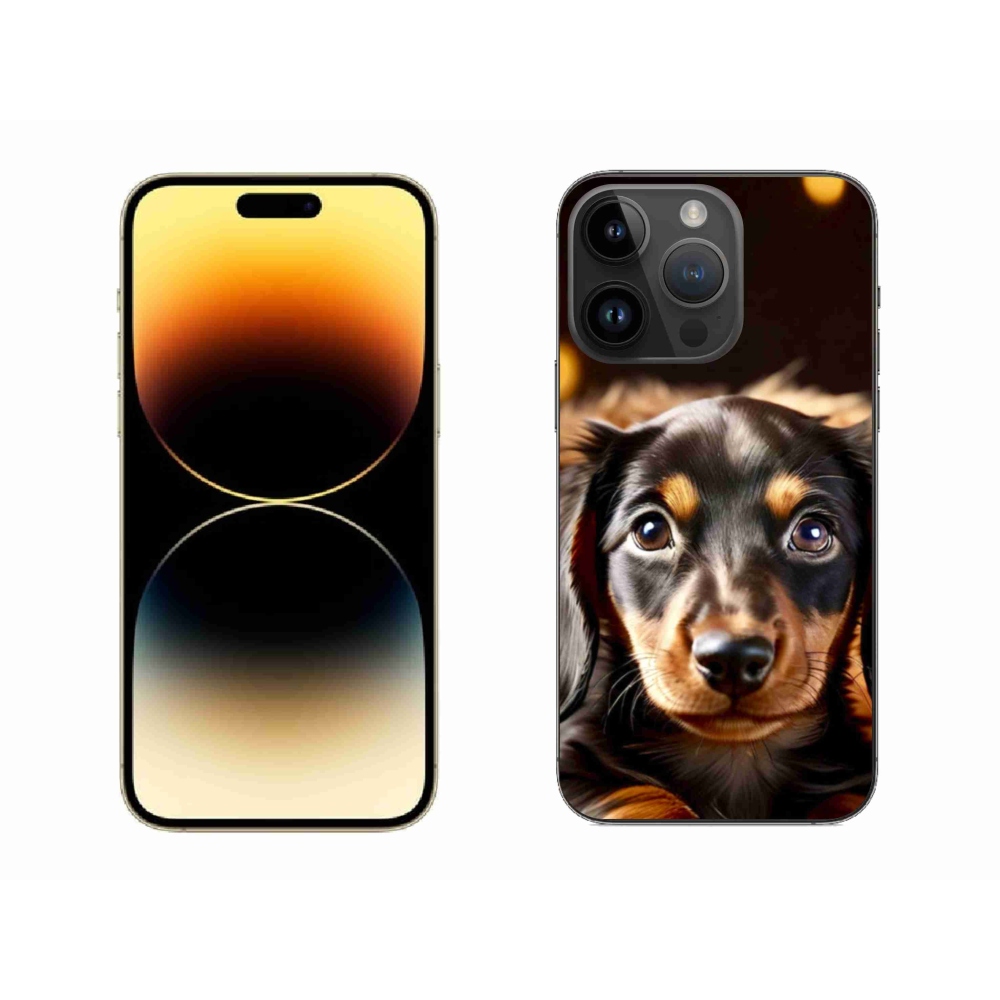 Gelový kryt mmCase na iPhone 14 Pro Max - jezevčík