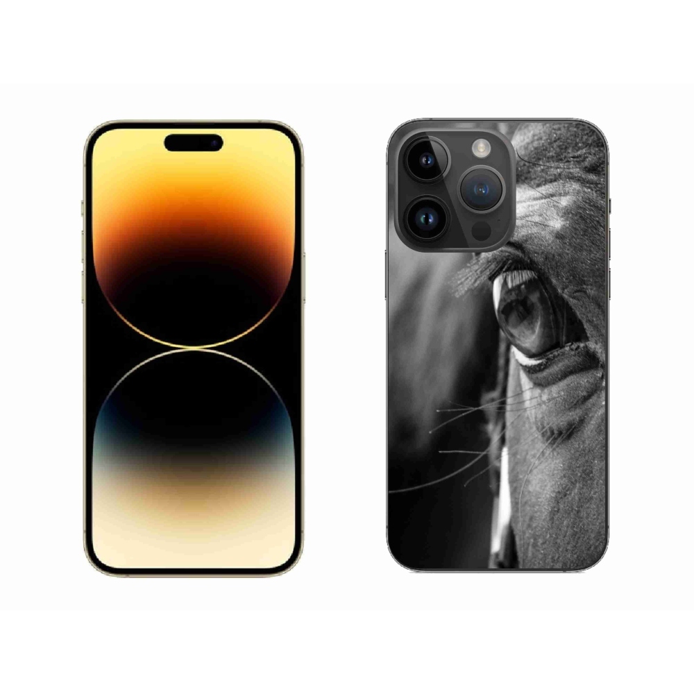 Gelový kryt mmCase na iPhone 14 Pro Max - koňský pohled