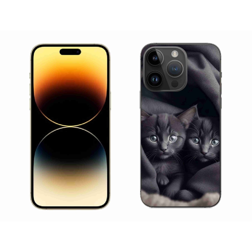 Gelový kryt mmCase na iPhone 14 Pro Max - kočičí duo