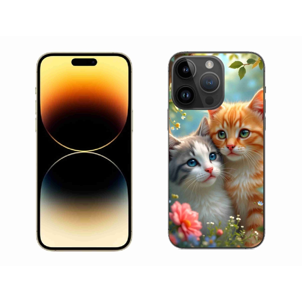 Gelový kryt mmCase na iPhone 14 Pro Max - kočičí láska 2