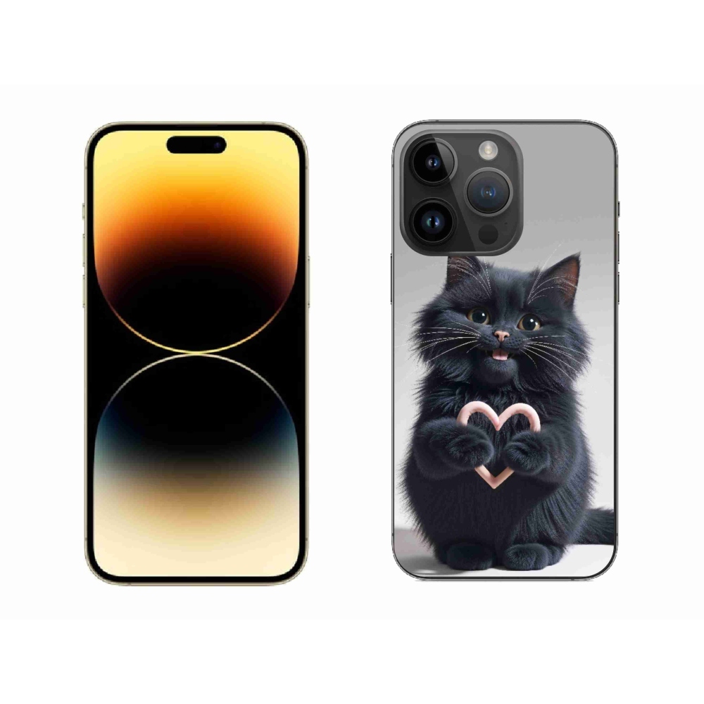 Gelový kryt mmCase na iPhone 14 Pro Max - kočičí láska 3