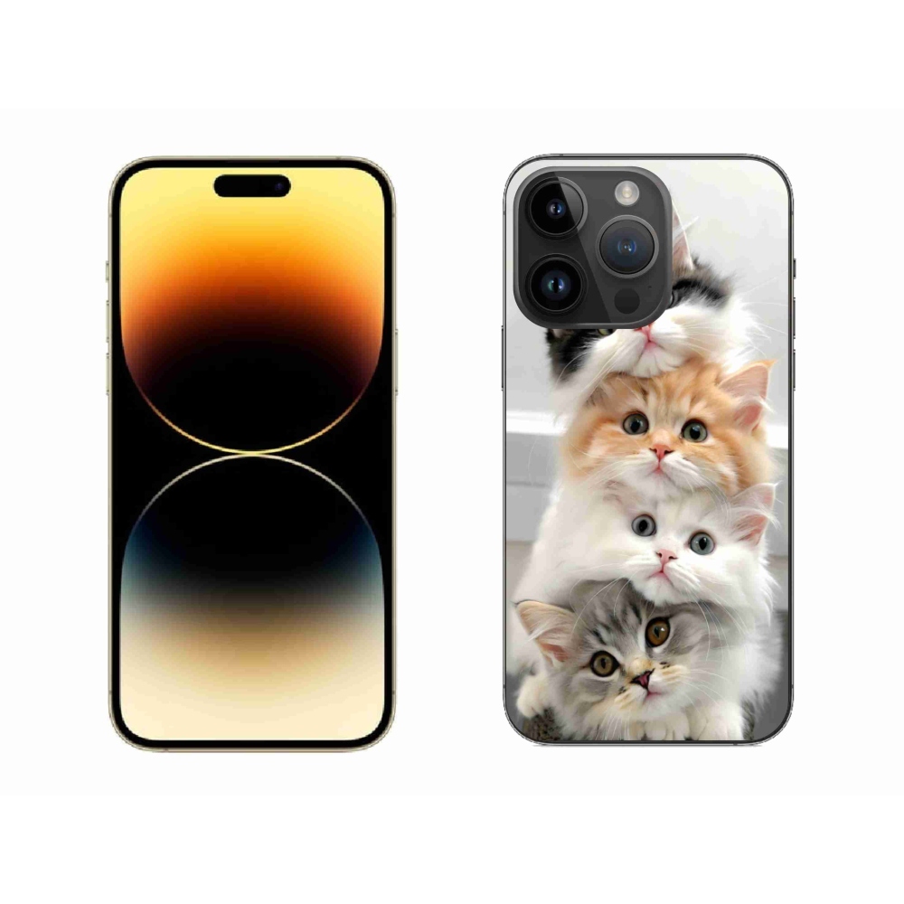 Gelový kryt mmCase na iPhone 14 Pro Max - kočičí parta