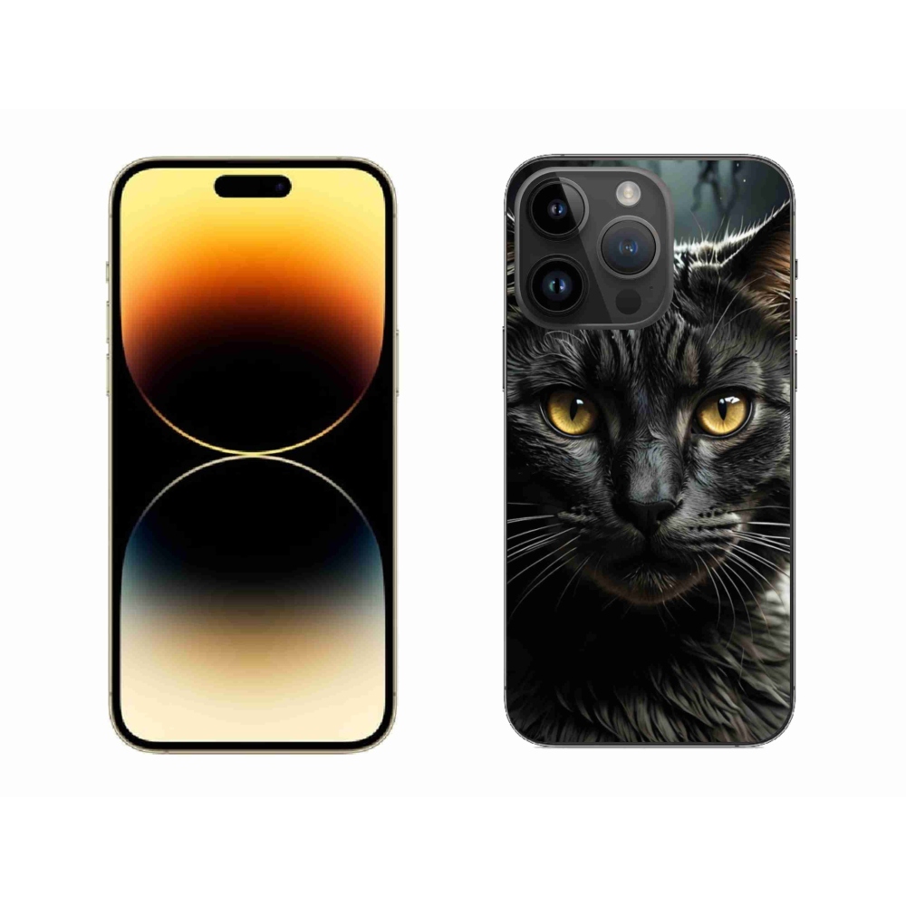 Gelový kryt mmCase na iPhone 14 Pro Max - kočičí pohled 3