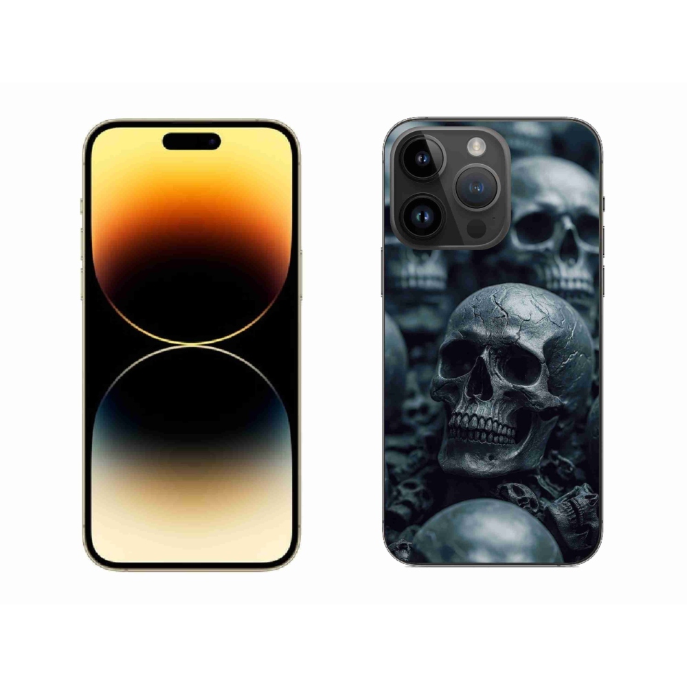 Gelový kryt mmCase na iPhone 14 Pro Max - lebka 2