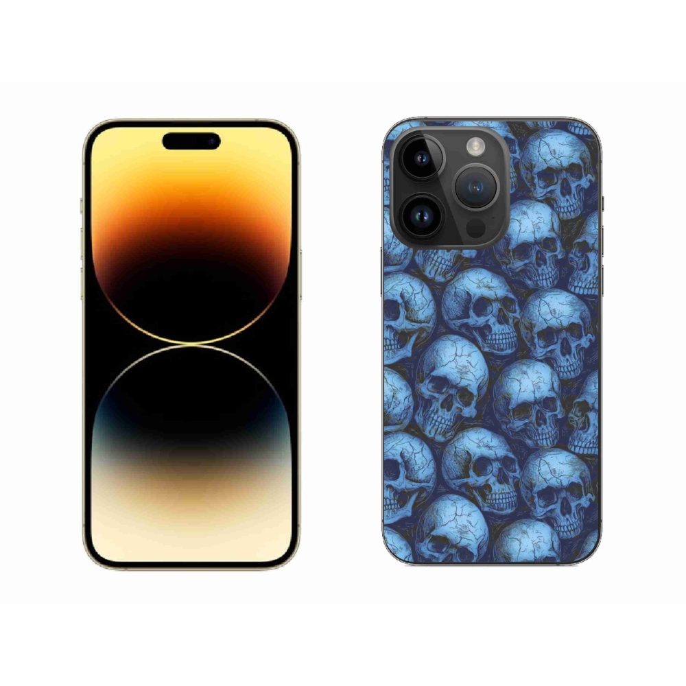 Gelový kryt mmCase na iPhone 14 Pro Max - lebky