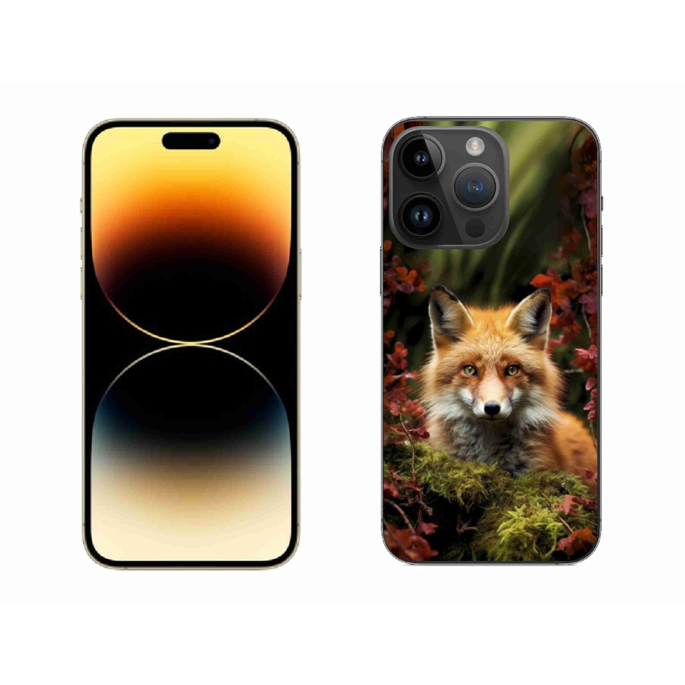 Gelový kryt mmCase na iPhone 14 Pro Max - liška v lese