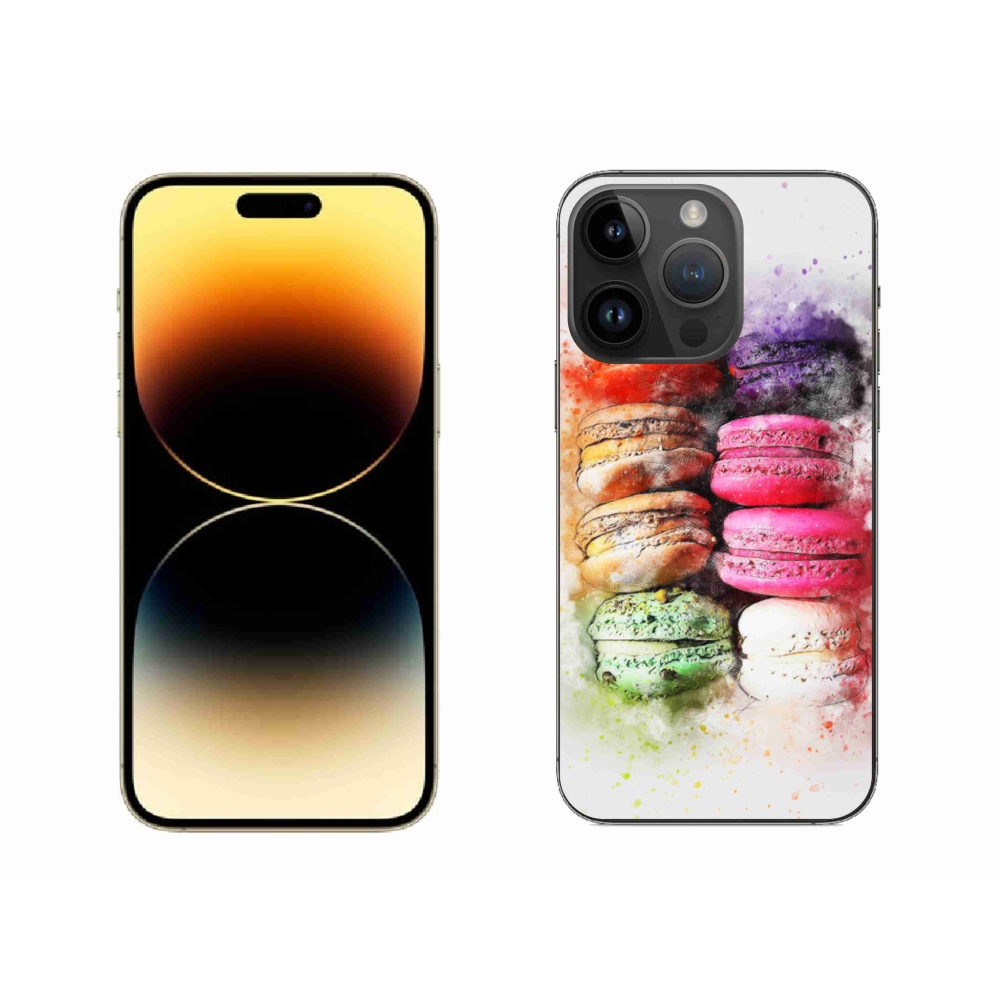 Gelový kryt mmCase na iPhone 14 Pro Max - makrónky