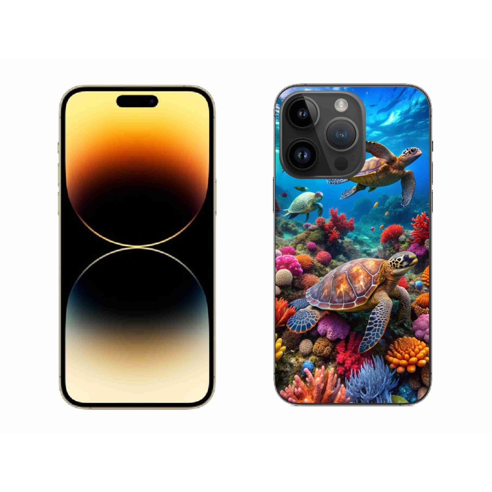 Gelový kryt mmCase na iPhone 14 Pro Max - mořský svět 2