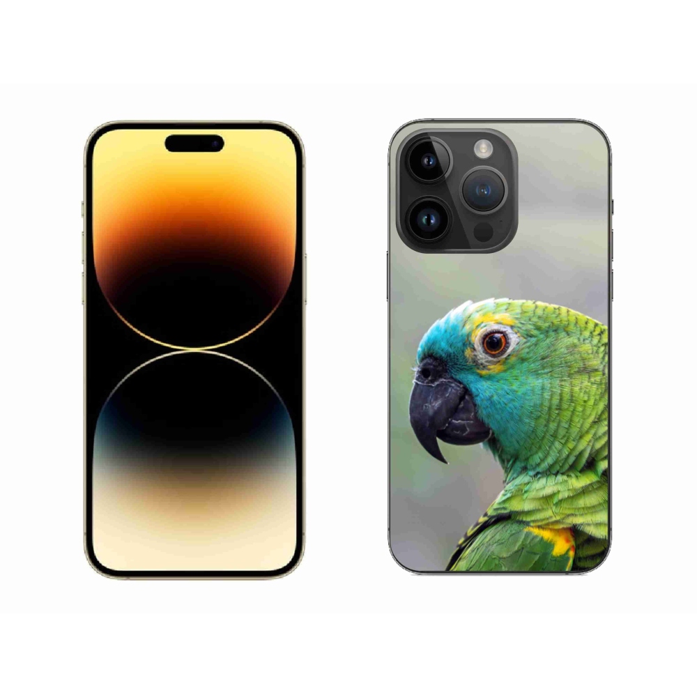 Gelový kryt mmCase na iPhone 14 Pro Max - papoušek amazoňan
