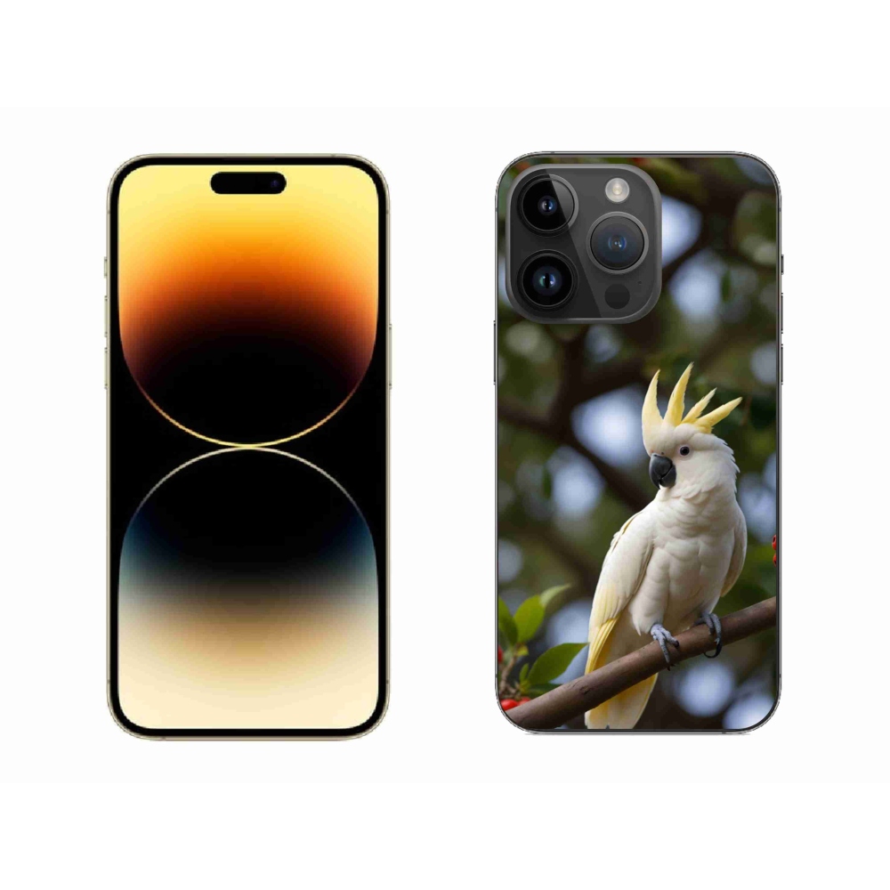 Gelový kryt mmCase na iPhone 14 Pro Max - papoušek kakadu 3