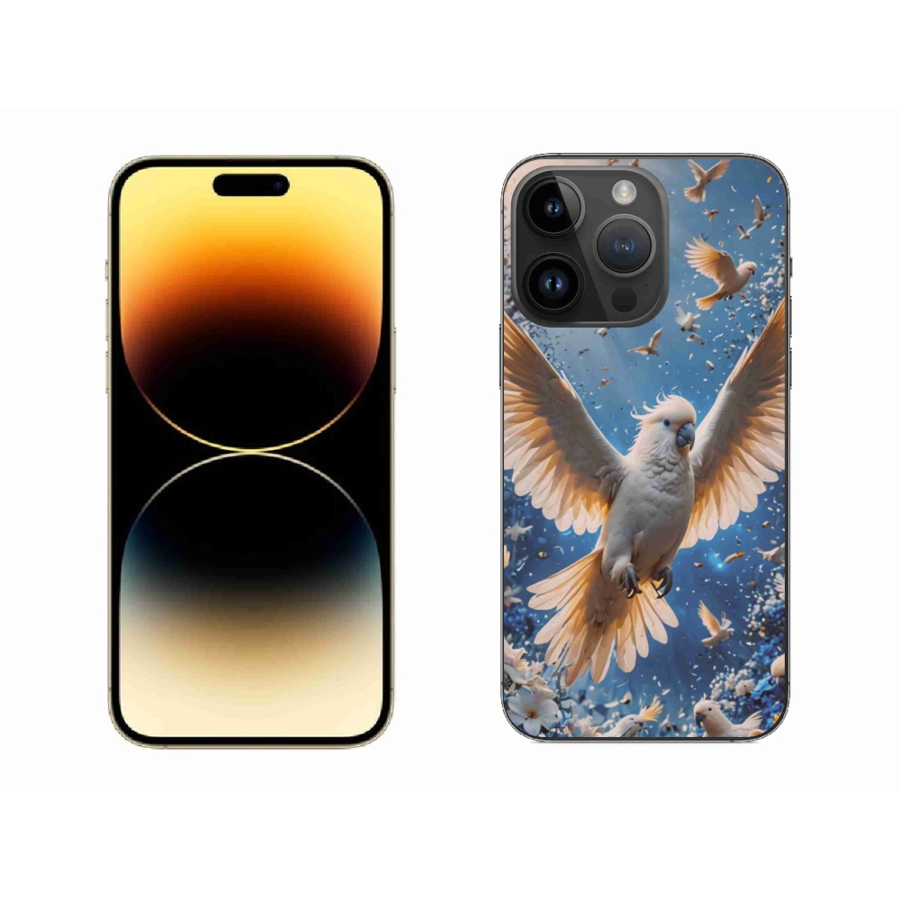 Gelový kryt mmCase na iPhone 14 Pro Max - papoušek kakadu