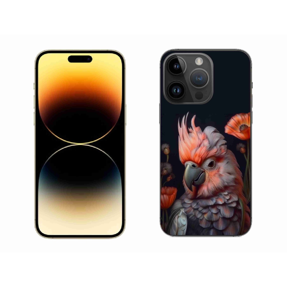 Gelový kryt mmCase na iPhone 14 Pro Max - papoušek kakadu v barvách