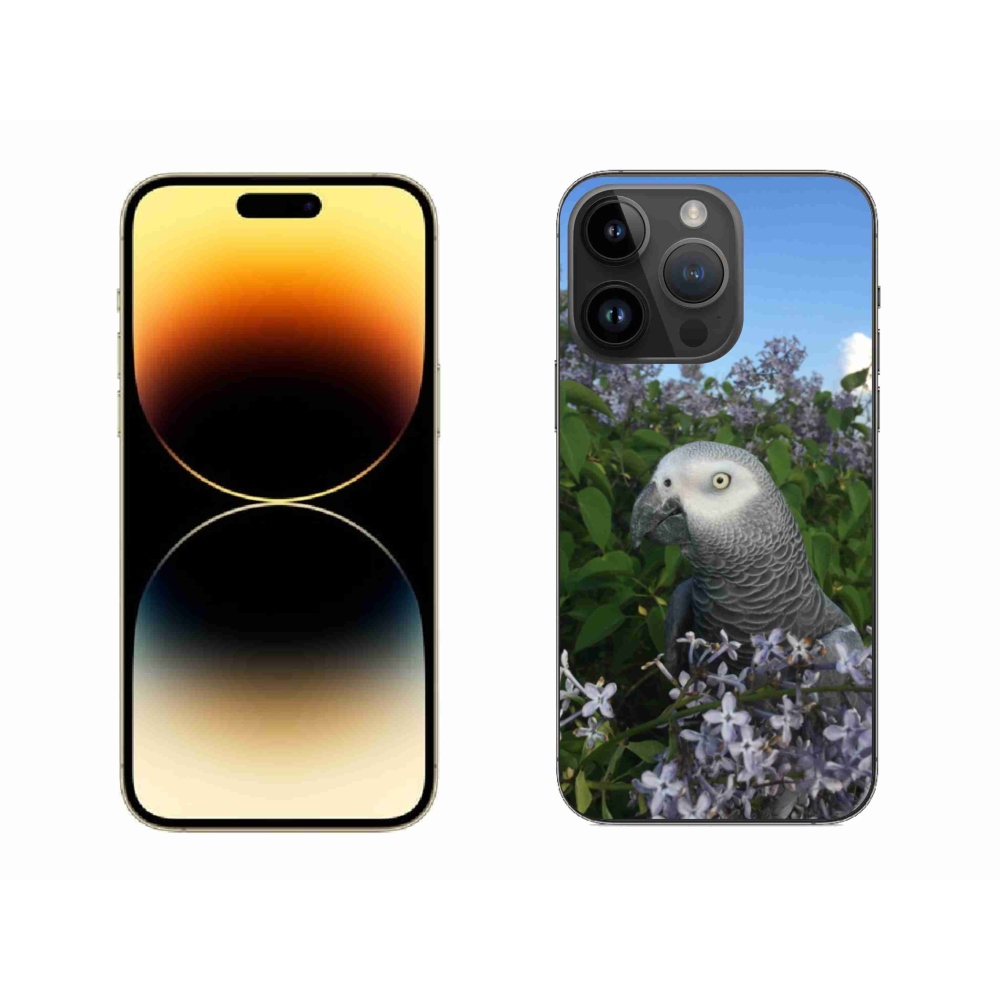 Gelový kryt mmCase na iPhone 14 Pro Max - papoušek žako