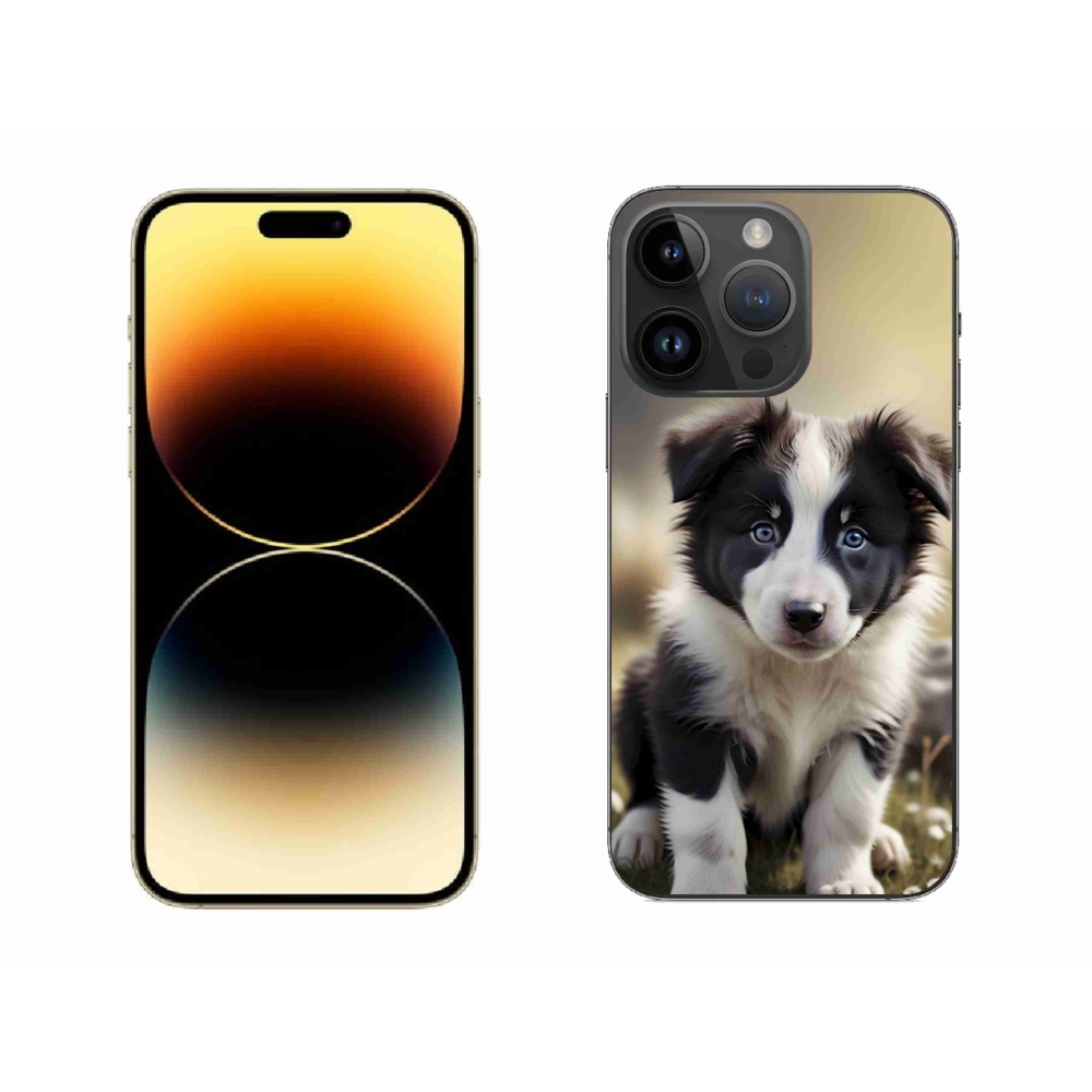 Gelový kryt mmCase na iPhone 14 Pro Max - roztomilá border kolie