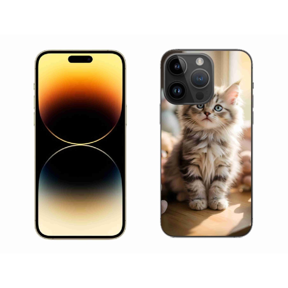 Gelový kryt mmCase na iPhone 14 Pro Max - roztomilé kotě 10