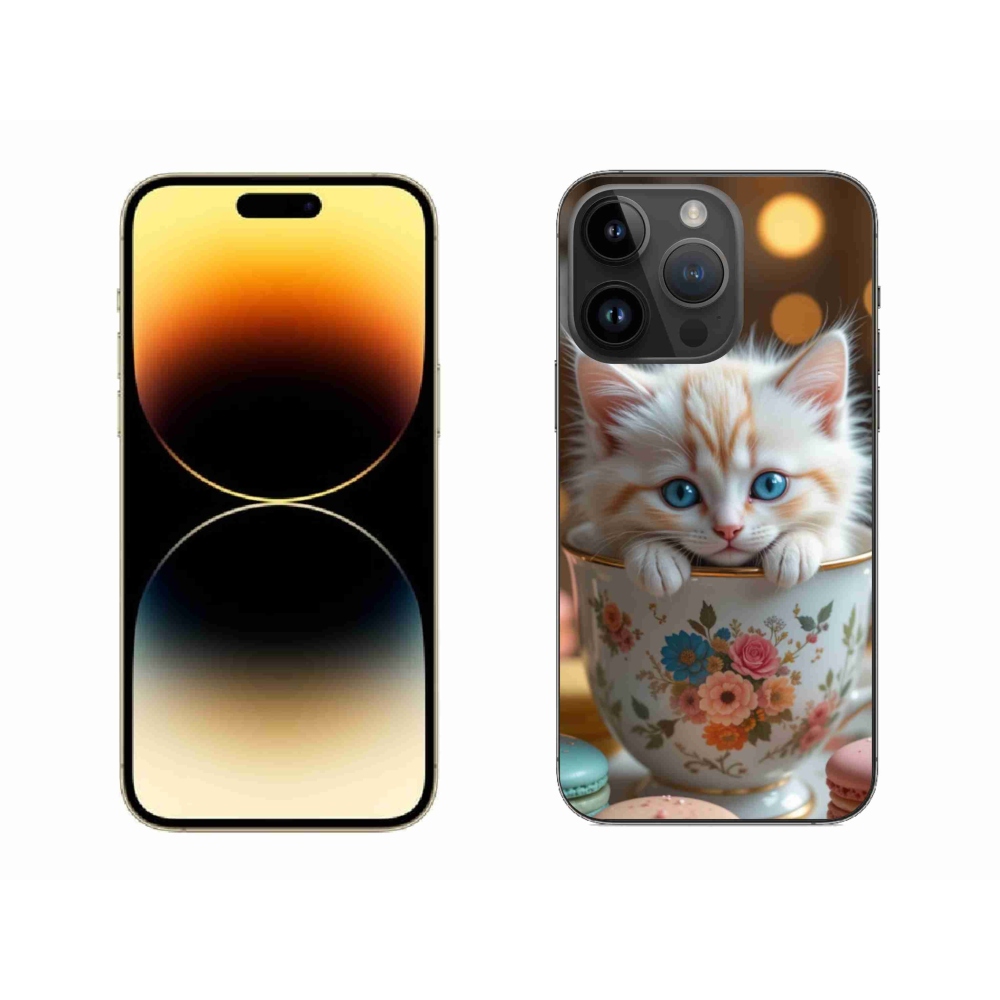 Gelový kryt mmCase na iPhone 14 Pro Max - roztomilé kotě 6