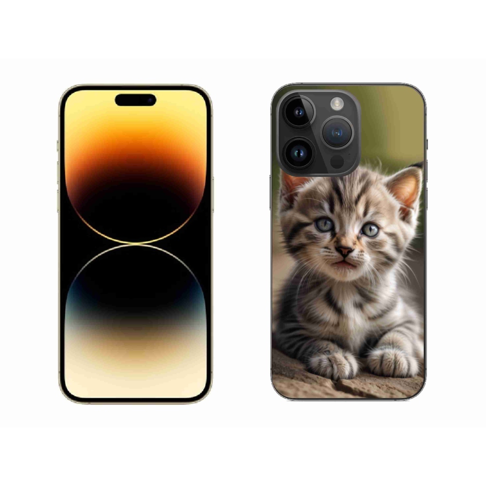 Gelový kryt mmCase na iPhone 14 Pro Max - roztomilé kotě 9