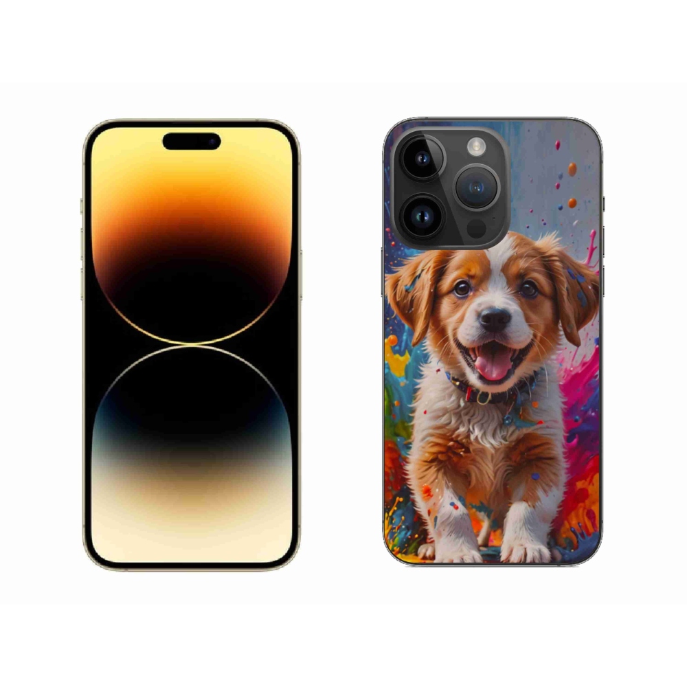 Gelový kryt mmCase na iPhone 14 Pro Max - roztomilé štěně 3