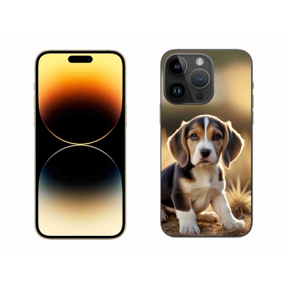 Gelový kryt mmCase na iPhone 14 Pro Max - roztomilý bígl