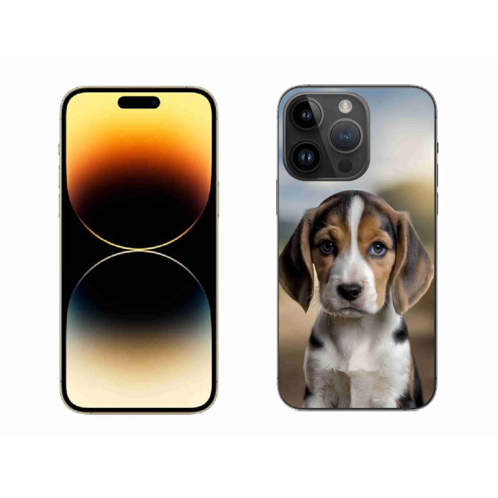 Gelový kryt mmCase na iPhone 14 Pro Max - roztomilý bígl