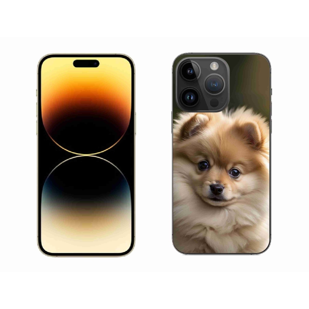 Gelový kryt mmCase na iPhone 14 Pro Max - roztomilý pomeranian 2