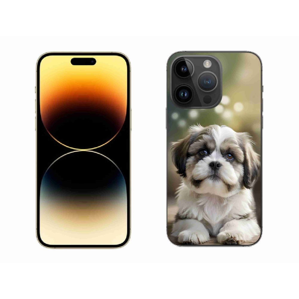 Gelový kryt mmCase na iPhone 14 Pro Max - roztomilý shih-tzu