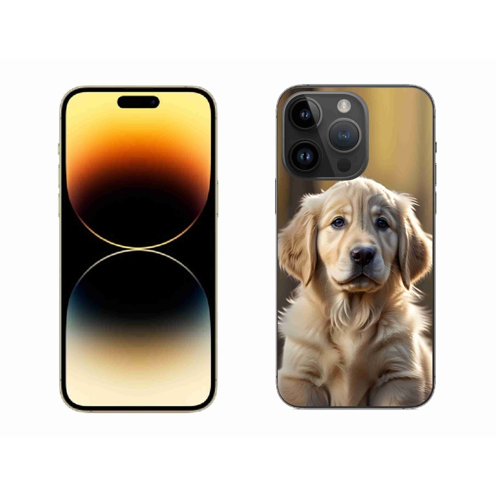 Gelový kryt mmCase na iPhone 14 Pro Max - roztomilý zlatý retrívr