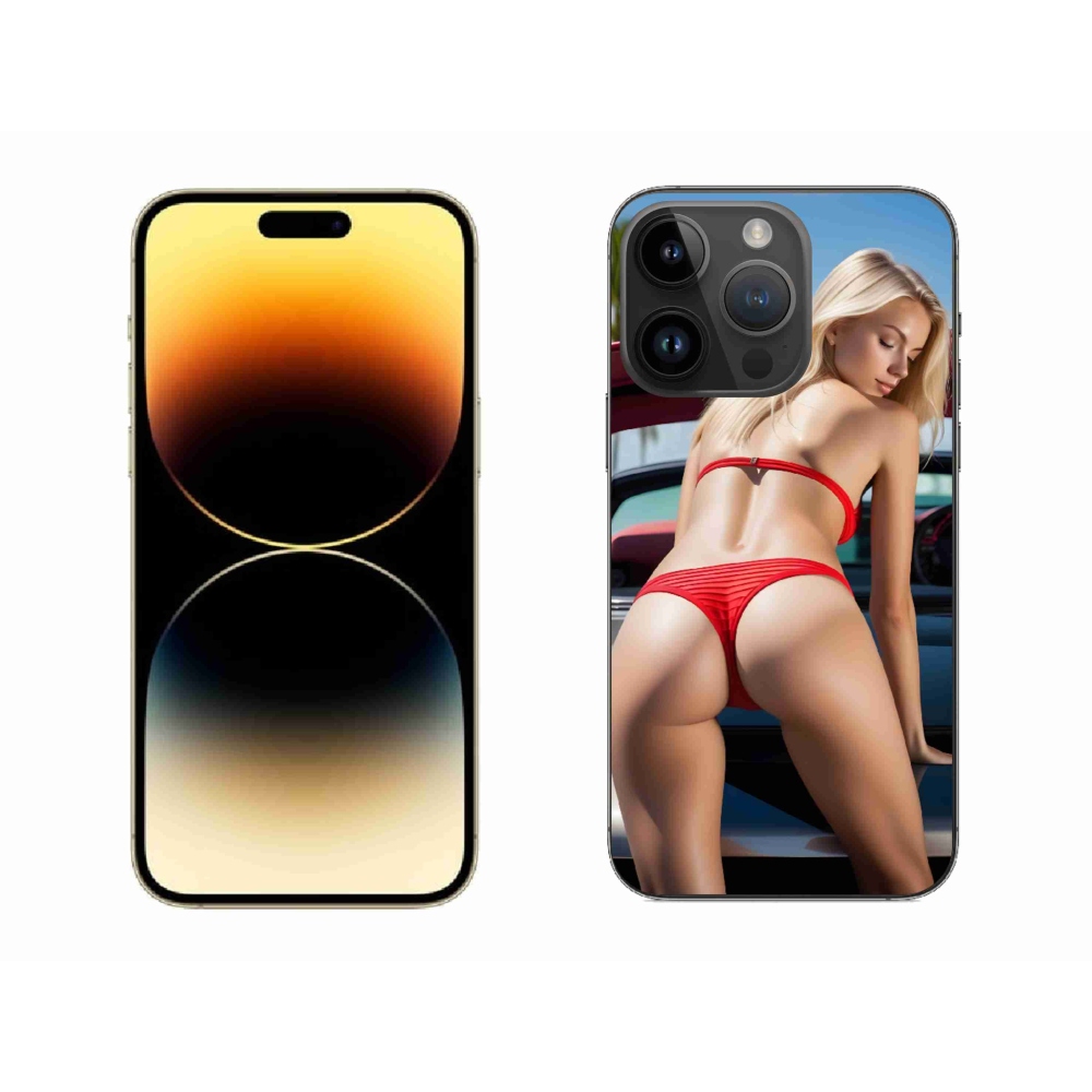 Gelový kryt mmCase na iPhone 14 Pro Max - sexy žena 2