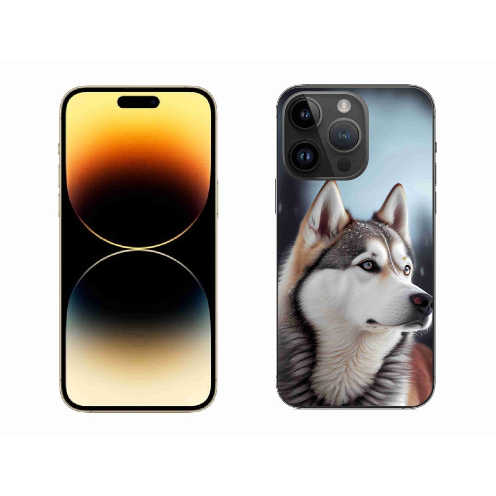 Gelový kryt mmCase na iPhone 14 Pro Max - sibiřský husky