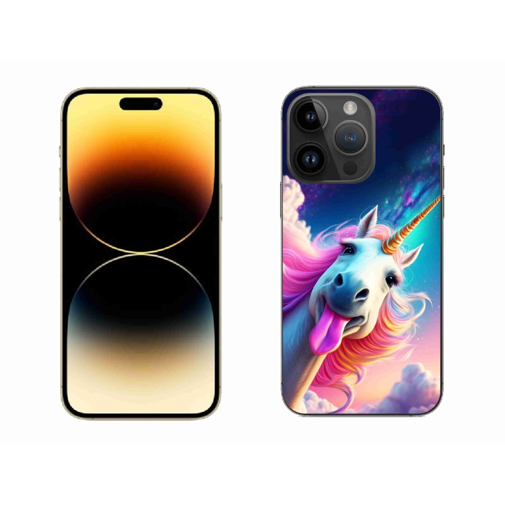 Gelový kryt mmCase na iPhone 14 Pro Max - šílený jednorožec