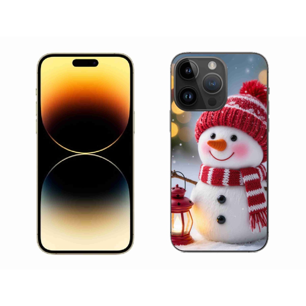 Gelový kryt mmCase na iPhone 14 Pro Max - sněhulák 2