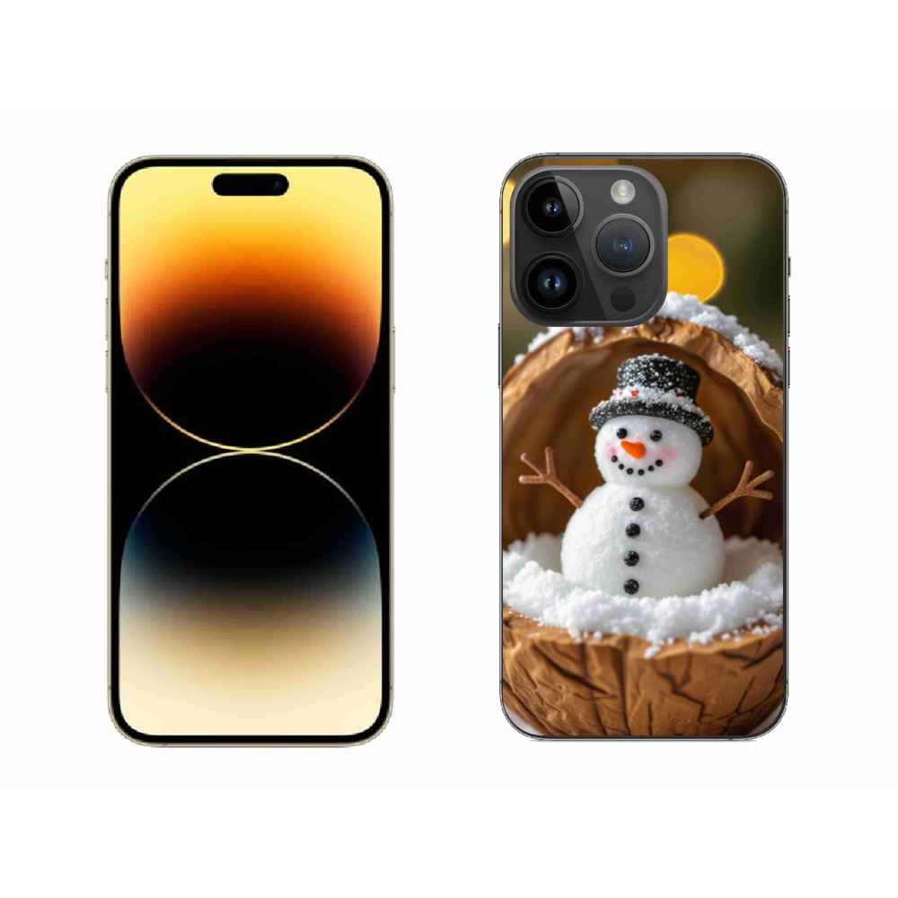 Gelový kryt mmCase na iPhone 14 Pro Max - sněhulák 4