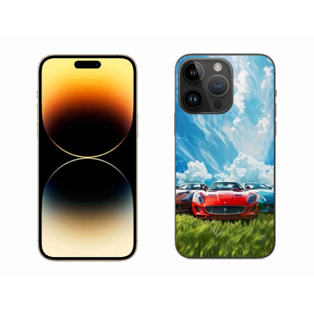 Gelový kryt mmCase na iPhone 14 Pro Max - sportovní vozy