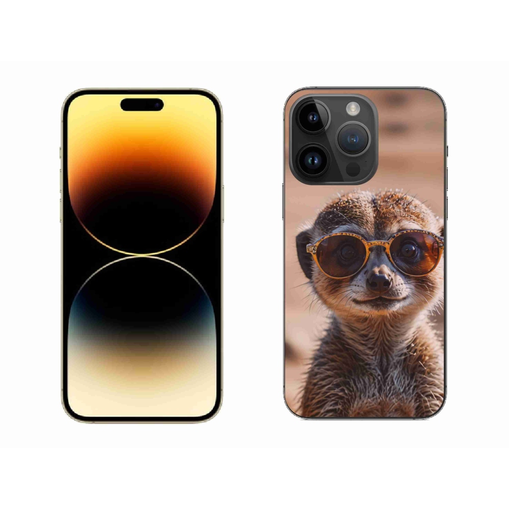 Gelový kryt mmCase na iPhone 14 Pro Max - stylová surikata